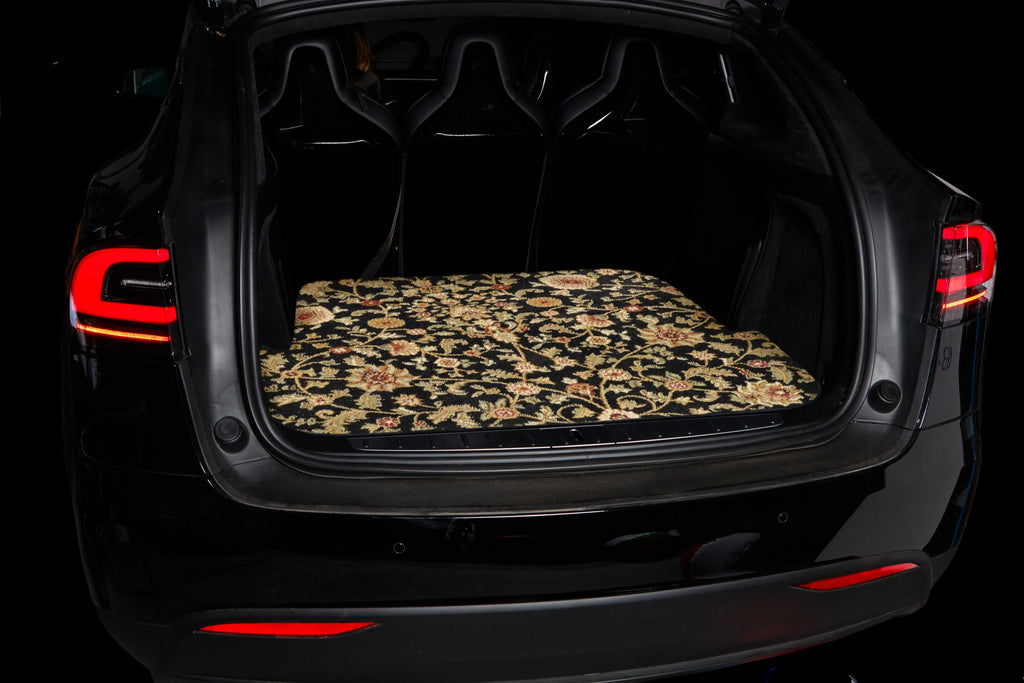 GGBAILEY Ford Explorer Ebony Oriental Car Mats, Custom Fit for 2011, 2012, 2013, 2014, 2015, 2016, 2017, 2018, 2019 - Large Trunk / Cargo Carpet Car Mat with Rear Seat Down