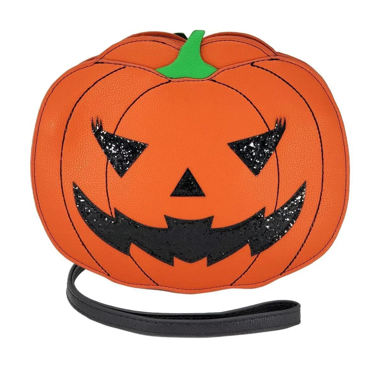 Jack O' Lantern Crossbody Bag with Glitter