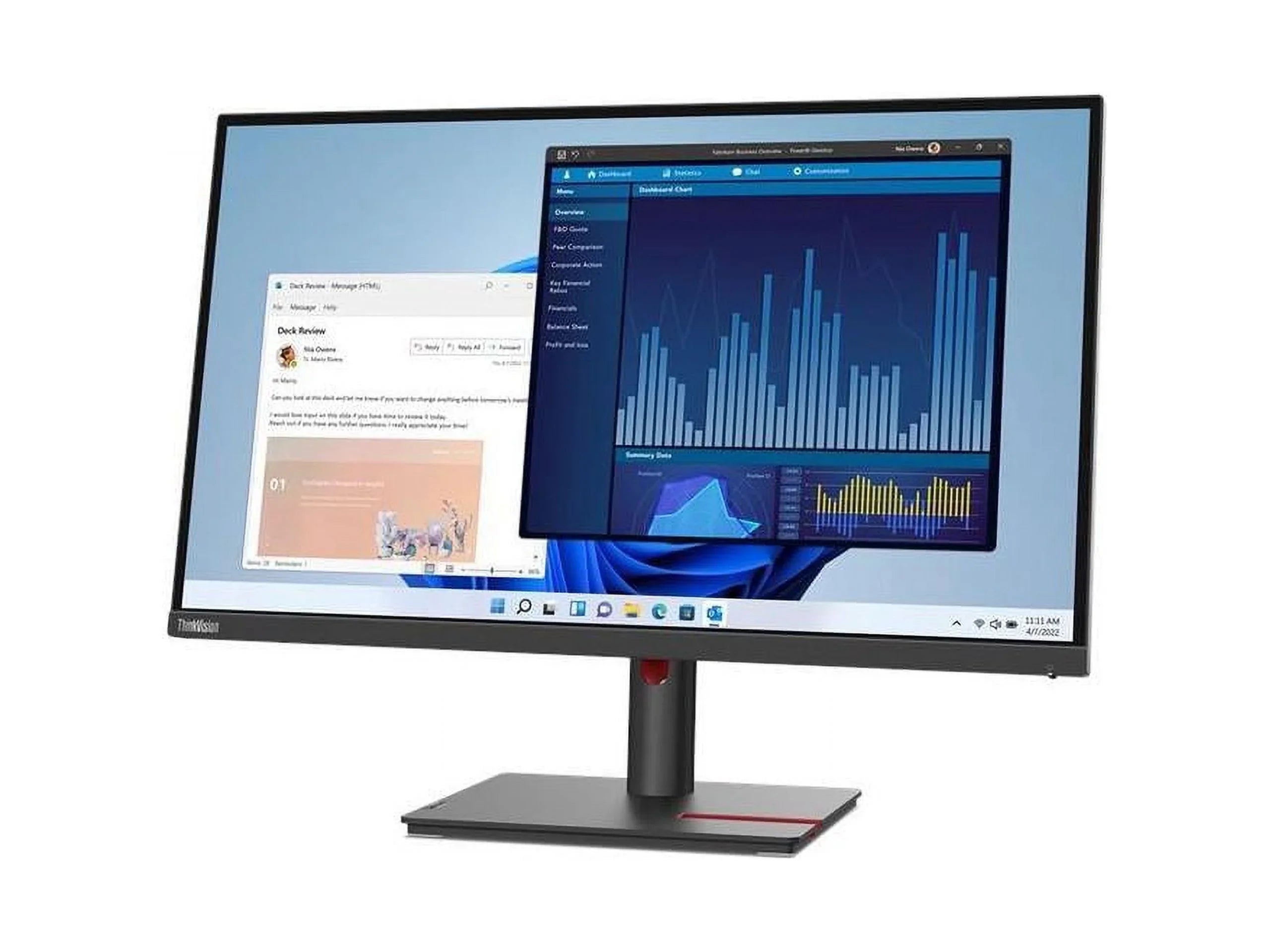 ThinkVision T27p-30 27" 4K UHD LCD Monitor - 16:9 - Jet - 27" Class - In-plane Switching (IPS) Technology - 3840 x 2160 - 1.07 Billion Colors - 350 Nit - 4 ms - 60 Hz Refresh Rate -