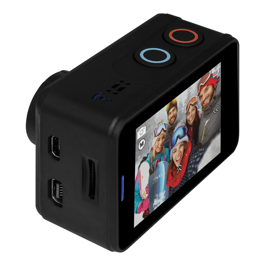 ORGOO OC1/BLK Swift 4K Action Camera Electronic Image Stabilization, Image Sensor, 2” IPS Touchscreen, Accessories (Ip68 Certified Waterproof Case, Wearable Remote, Mini Tripod, and More)