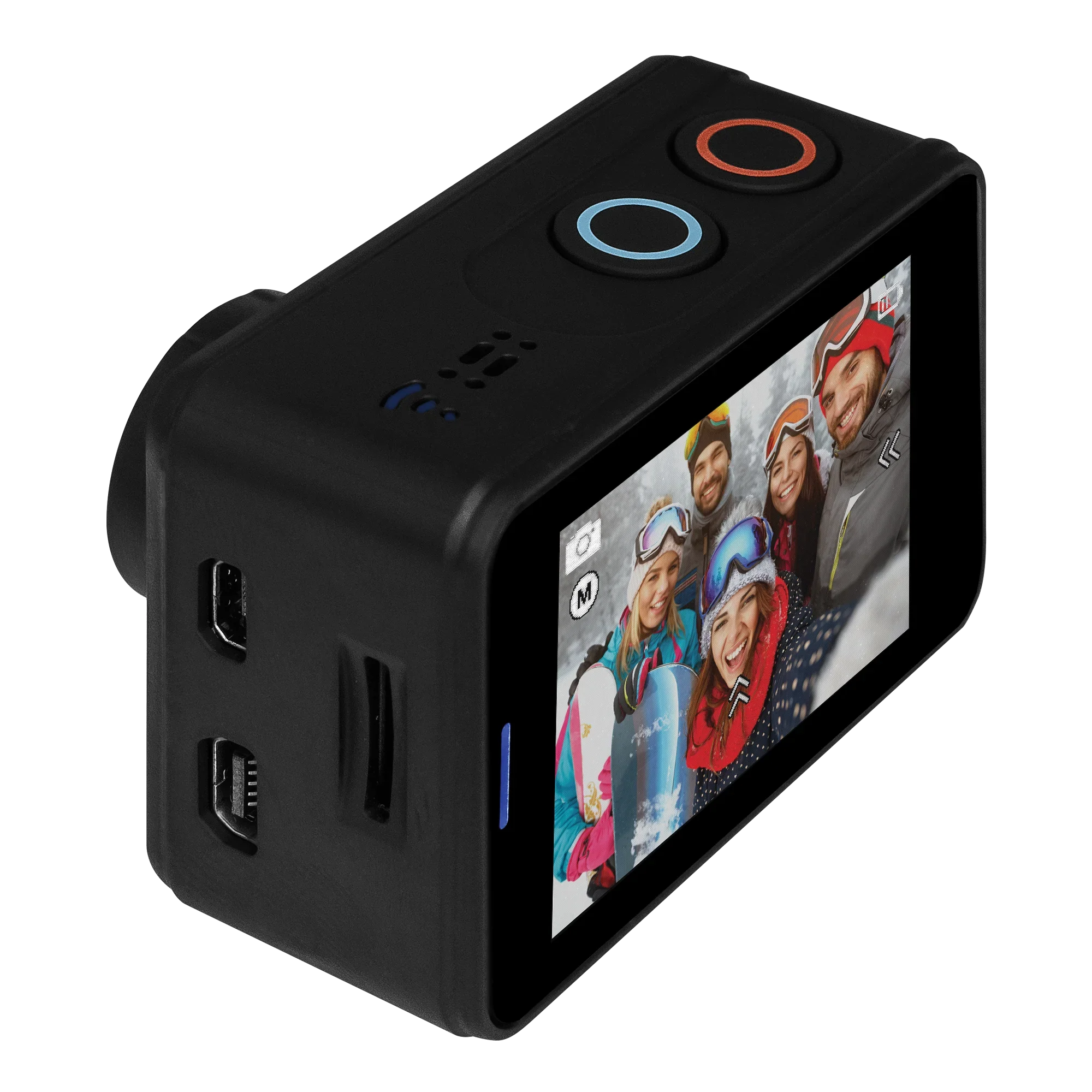 ORGOO OC1/BLK Swift 4K Action Camera Electronic Image Stabilization, Image Sensor, 2” IPS Touchscreen, Accessories (Ip68 Certified Waterproof Case, Wearable Remote, Mini Tripod, and More)