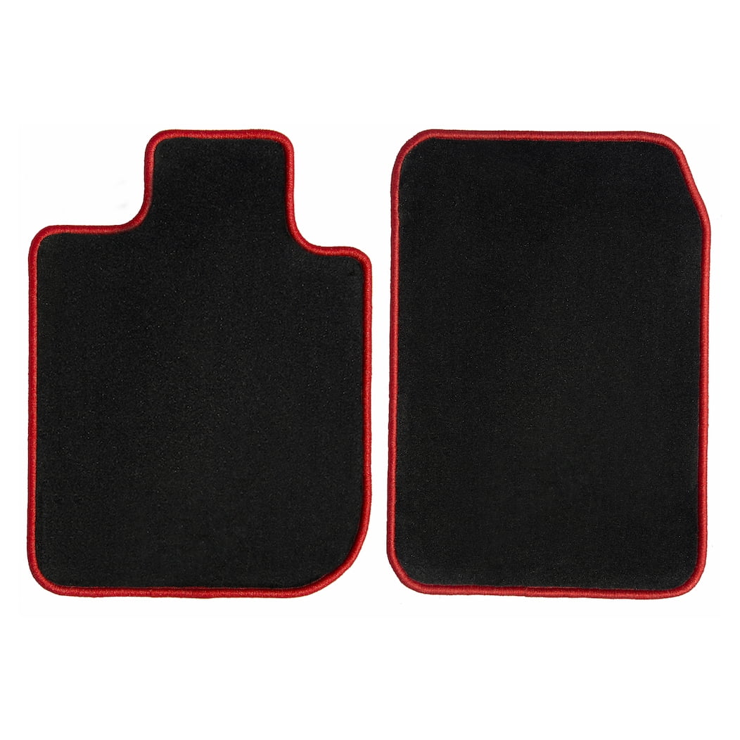 GGBAILEY X3 Ebony with Red Edging Carpet Car Mats / Floor Mats, Custom Fit for 2011, 2012, 2013, 2014, 2015, 2016, 2017 - Driver & Passenger Mats