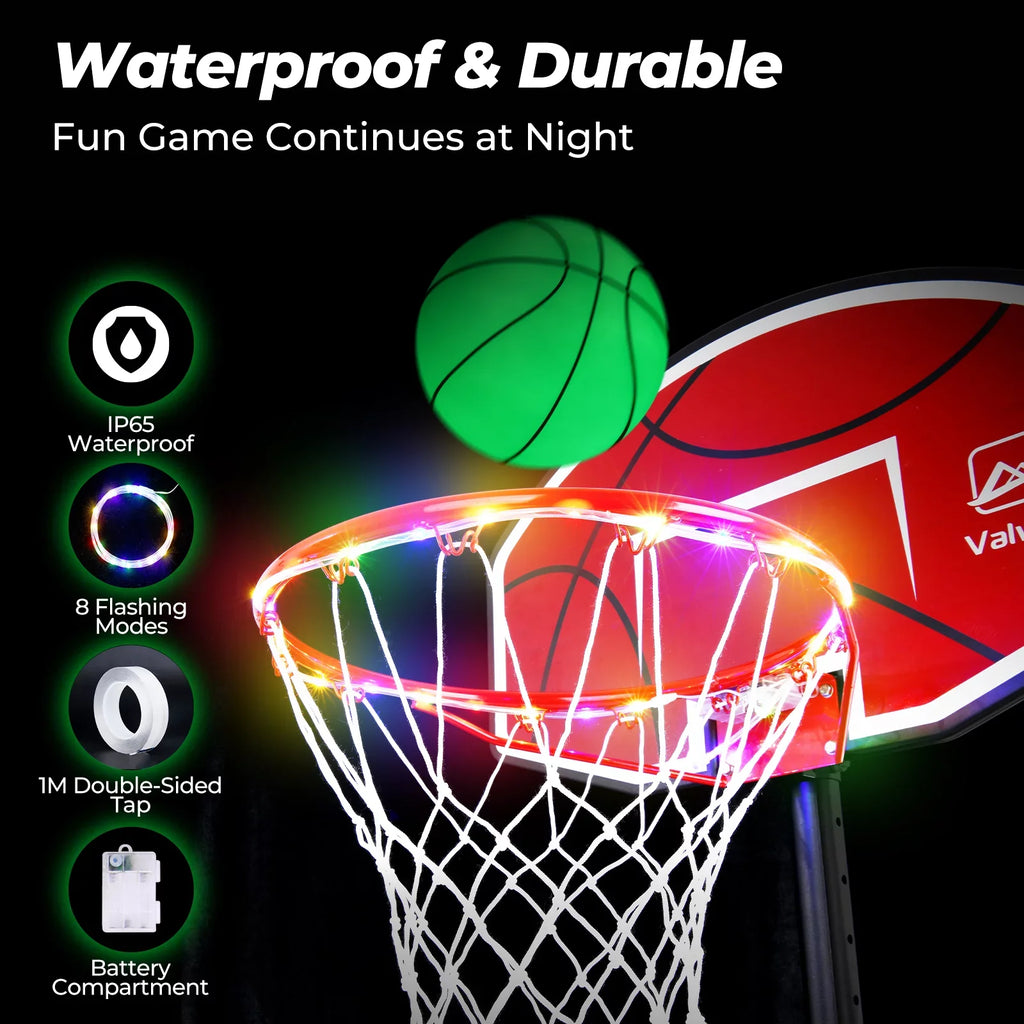 Valwix Swimming Pool Basketball Hoop 45"-59" Adjustable Height With 2 Balls And Pump