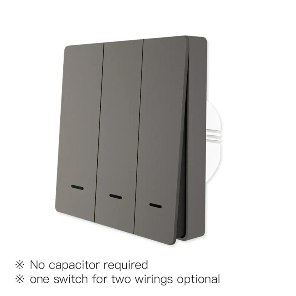 Tuya ZigBee Smart Light Switch with/without Neutral Wire No Capacitor Needed Smart Life 2/3 Way Works with Alexa 2mqtt