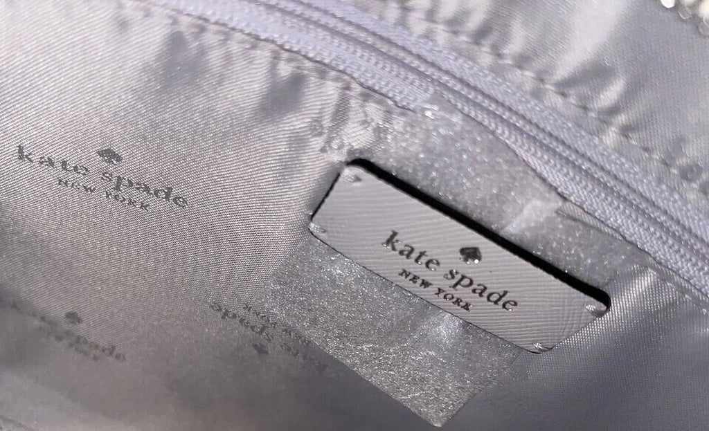 Kate Spade Madison Medium Platinum Grey Colorblock Leather Satchel Bag Purse KC621