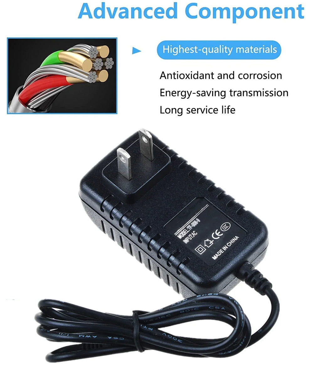 KONKIN BOO Compatible Global AC Adapter Replacement for Telefunken Deutschland TFK Bajazzo De Luxe 105 Radio Power Supply Cord Wall Home Charger Mains PSU