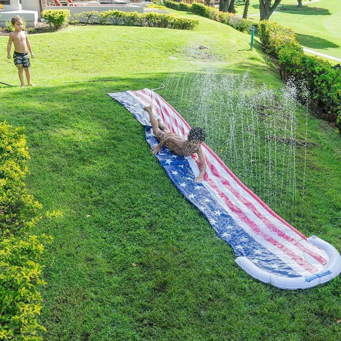 PoolCandy 14 Ft. Stars & Stripes Backyard Water Slide PC3310US