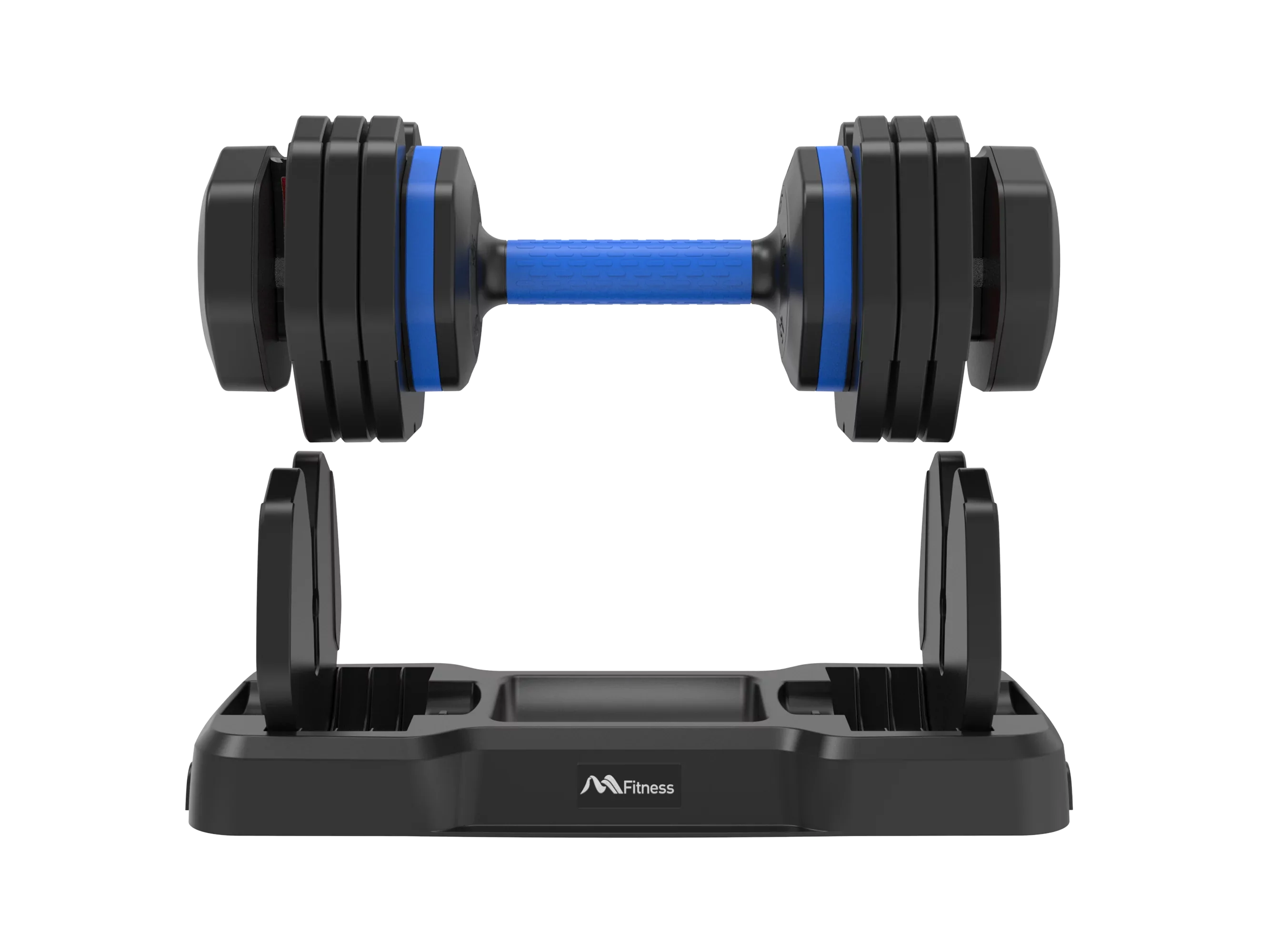 Adjustable Dumbbell - 55lb Single Dumbbell with Anti-Slip Handle, Fast Adjust Mass by Turning Handle with Tray, Exercise Fitness Dumbbell Suitable for Full Body Workout