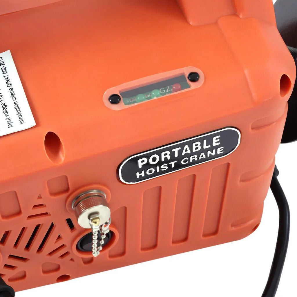 Miumaeov Electric Hoist Winch w/ Remote Control 200kg/440lb 62ft Lift Crane Heavy Duty