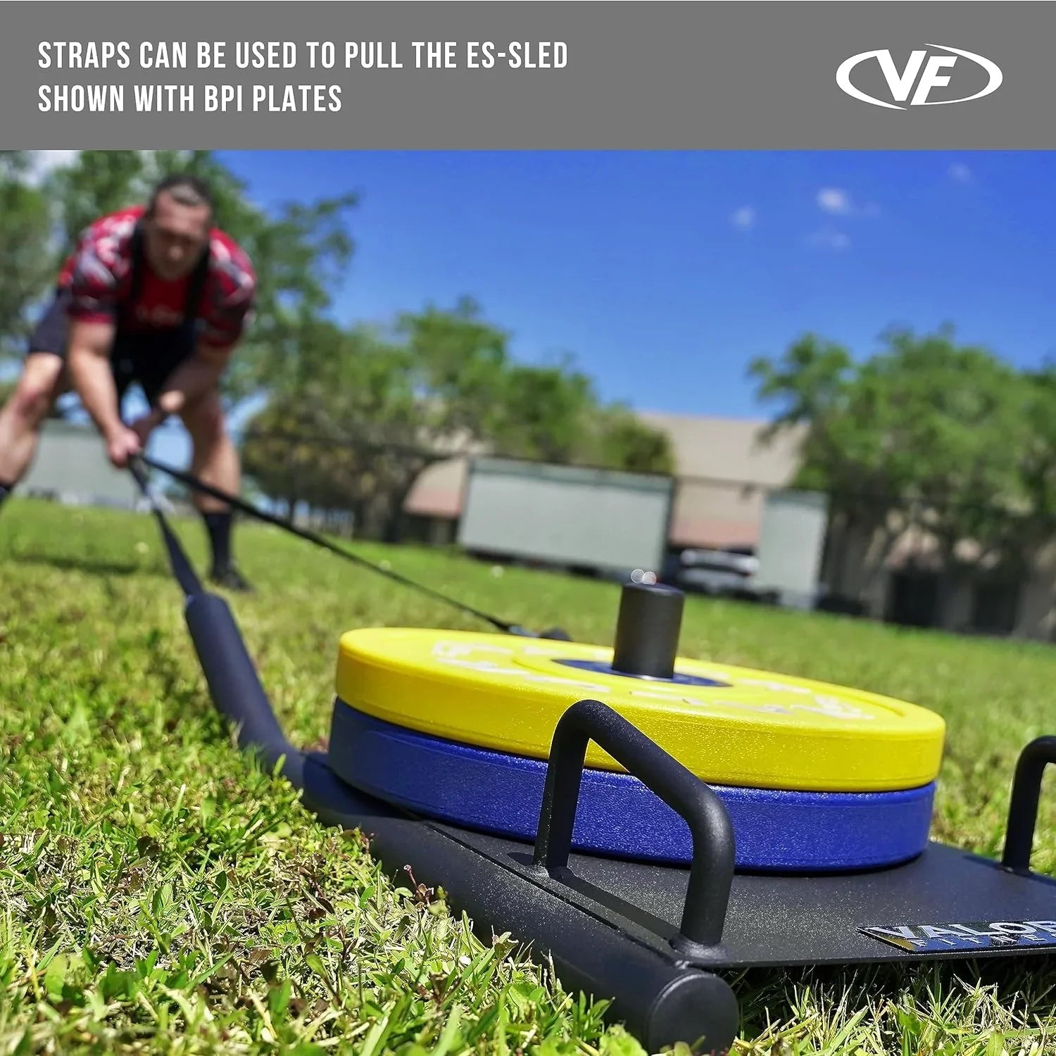 Valor Fitness ES-SLED Agility Sled with Harness & Straps (Push, Pull, and Drag Sled)