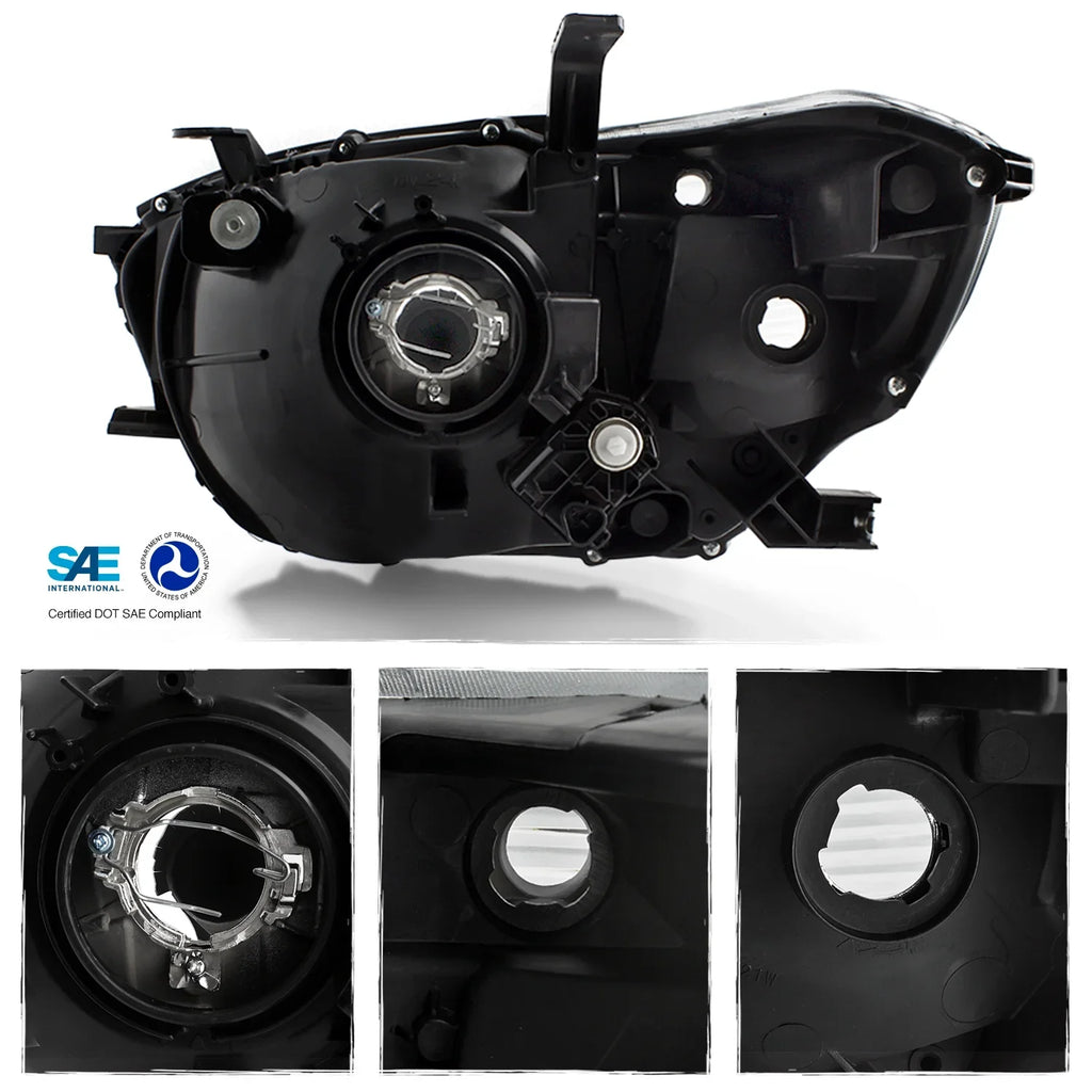 AKKON - Fits 2008 2009 2010 highlander [Halogen Type] Chrome Headlights Pair Left+Right Replacement