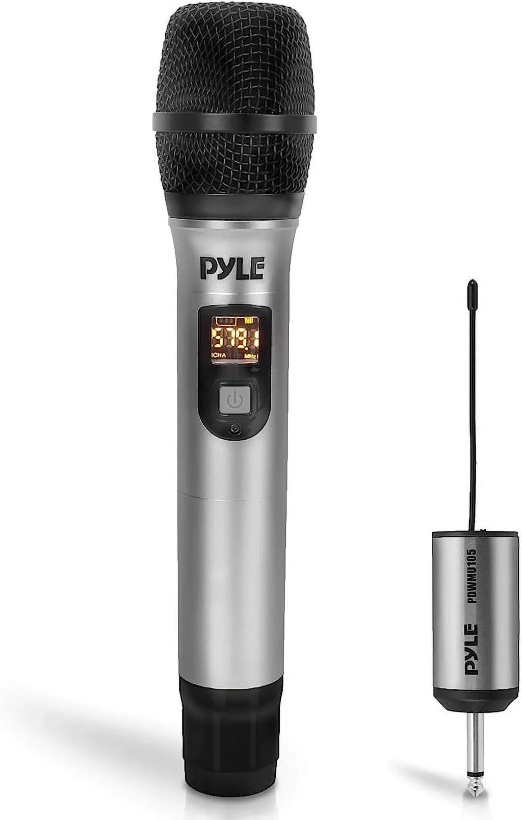 Pyle Professional Battery Operated Handheld Dynamic Unidirectional Cordless UHF Mic Transmitter Set