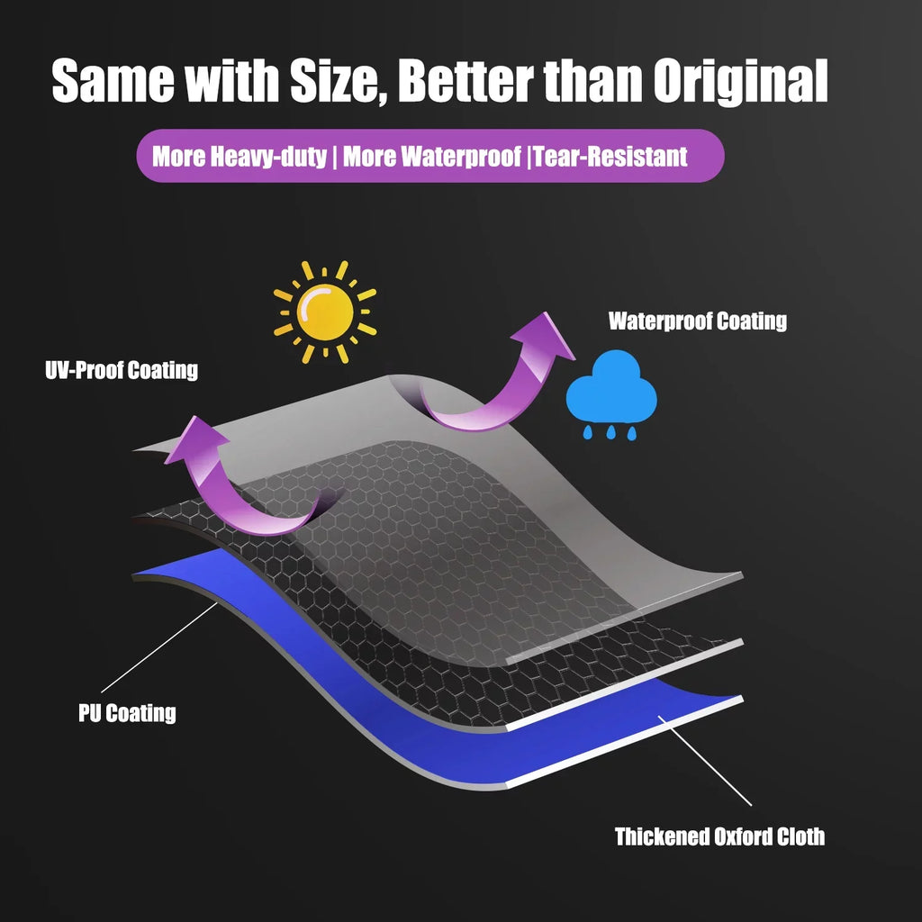 Heavy Duty Grill Cover Fit for Napoleon 61427 Rogue 425 Series Grill Cover,All Weather Protection Waterproof Cover Ebony