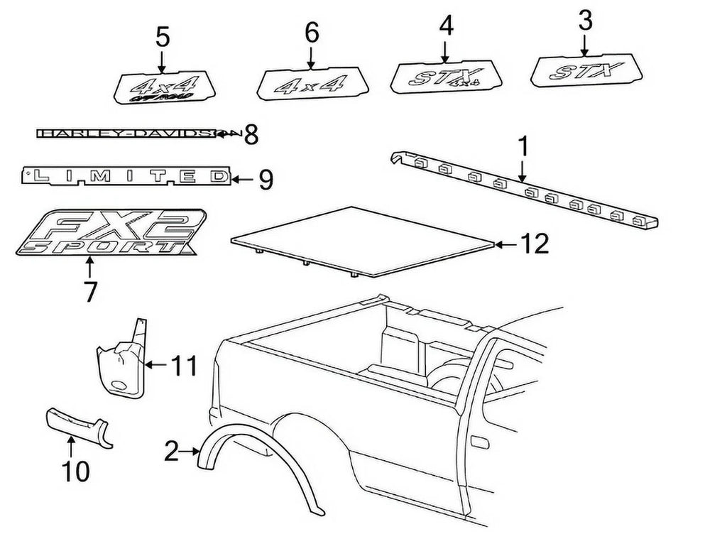 New Genuine Ford F-150 Truck Bed Molding Upper 5.5FT (2004) OE 4L3Z84291A41AAA