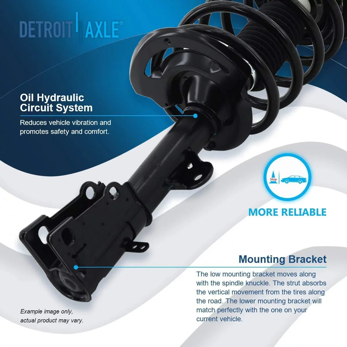 Detroit Axle - 12pc Front Struts, Lower Control Arm w/Ball Joints, Sway Bar End Links, Inner Outer Tierods, Wheel Hubs Bearing Replacement Replacement for 2004 2005 2006 Chrysler Pacifica