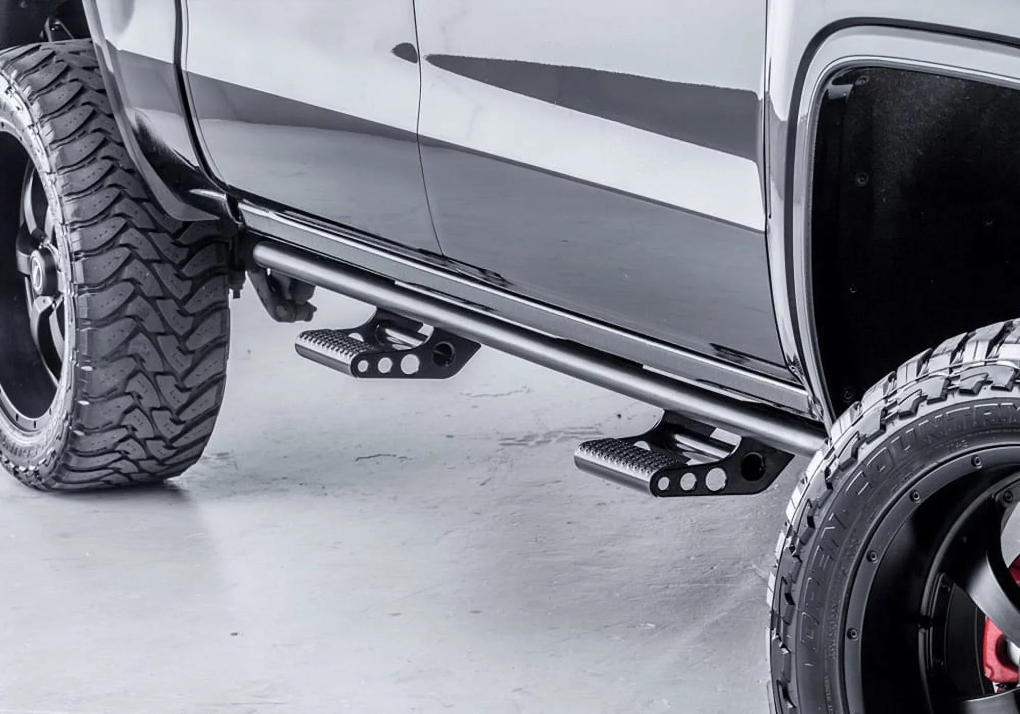 N-Fab by RealTruck Rkr Rails | Textured Dark | T074Rkrccr | Compatible with 2007-2021 Tundra Crewmax All Beds, SRW Gas