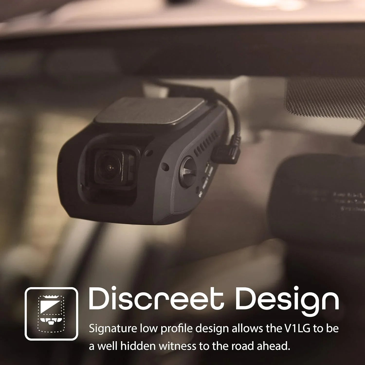 Open Box Rexing V1 Dual Channel Car Dash Cam FHD 1080p - Dark