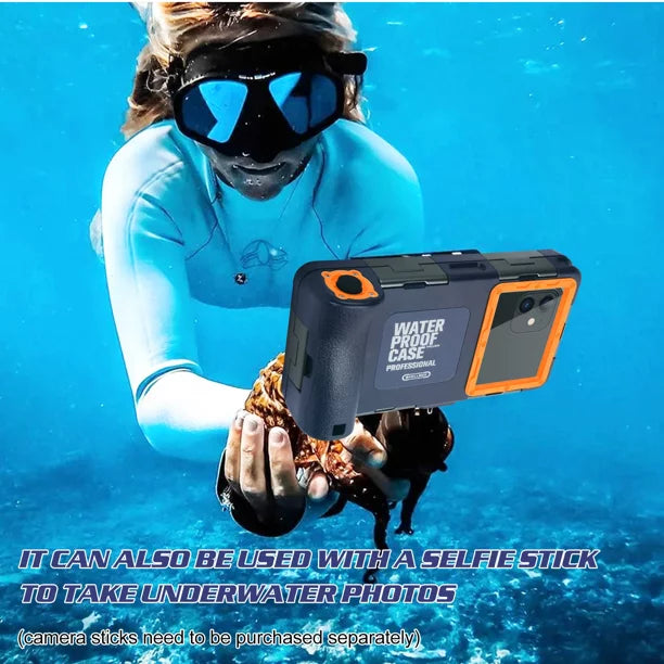 UrbanX Professional [15m/50ft] Swimming Diving Surfing Snorkeling Photo Video Waterproof Protective Case Underwater Housing for Tecno Camon 16 And all Phones Up to 6.9 Inch LCD with Lanyard