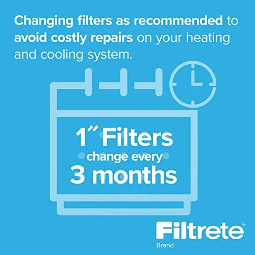 Filtrete 14x14x1 Air Filter, MPR 1900, MERV 13, Healthy Living Ultimate Allergen 3-Month Pleated 1-Inch Air Filters, 2 Filters