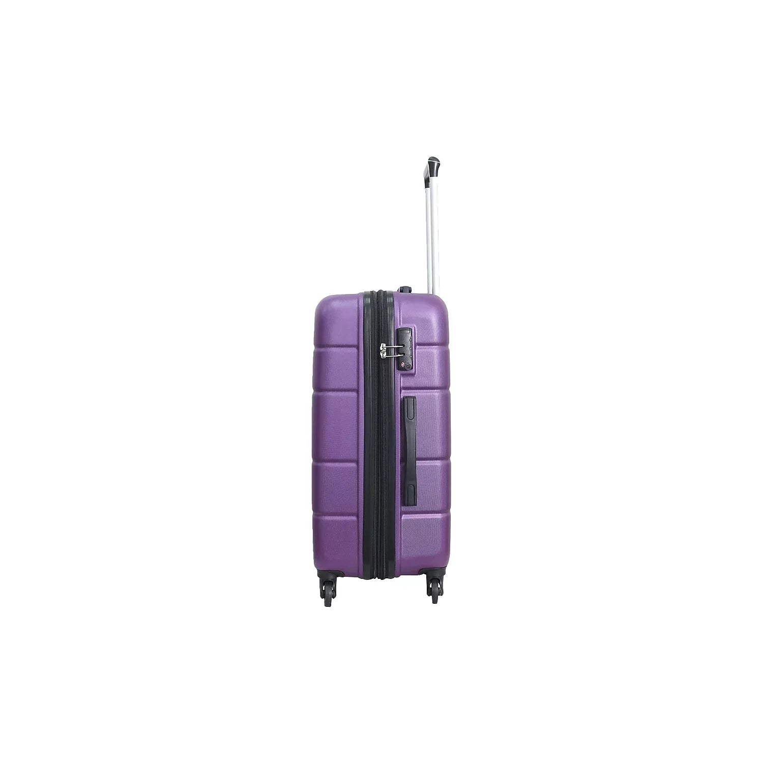 DUKAP RODEZ Plastic 4-Wheel Spinner Luggage Purple (DKROD00M-PUR)