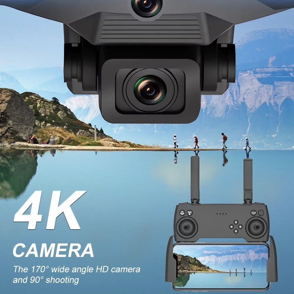 KROV Drone with 4K Dual Camera for Adults and Kids, Foldable Mini Drone Beginners Toys with 3 Batteries for boys 8 - 10 years, Toys Gifts for Kids Ages 7 8 9 10 11 12 13 14 Year Old