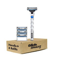 Gillette Mach3 Men's Razor Blade, 1 Handle with 4 Refill Cartridges