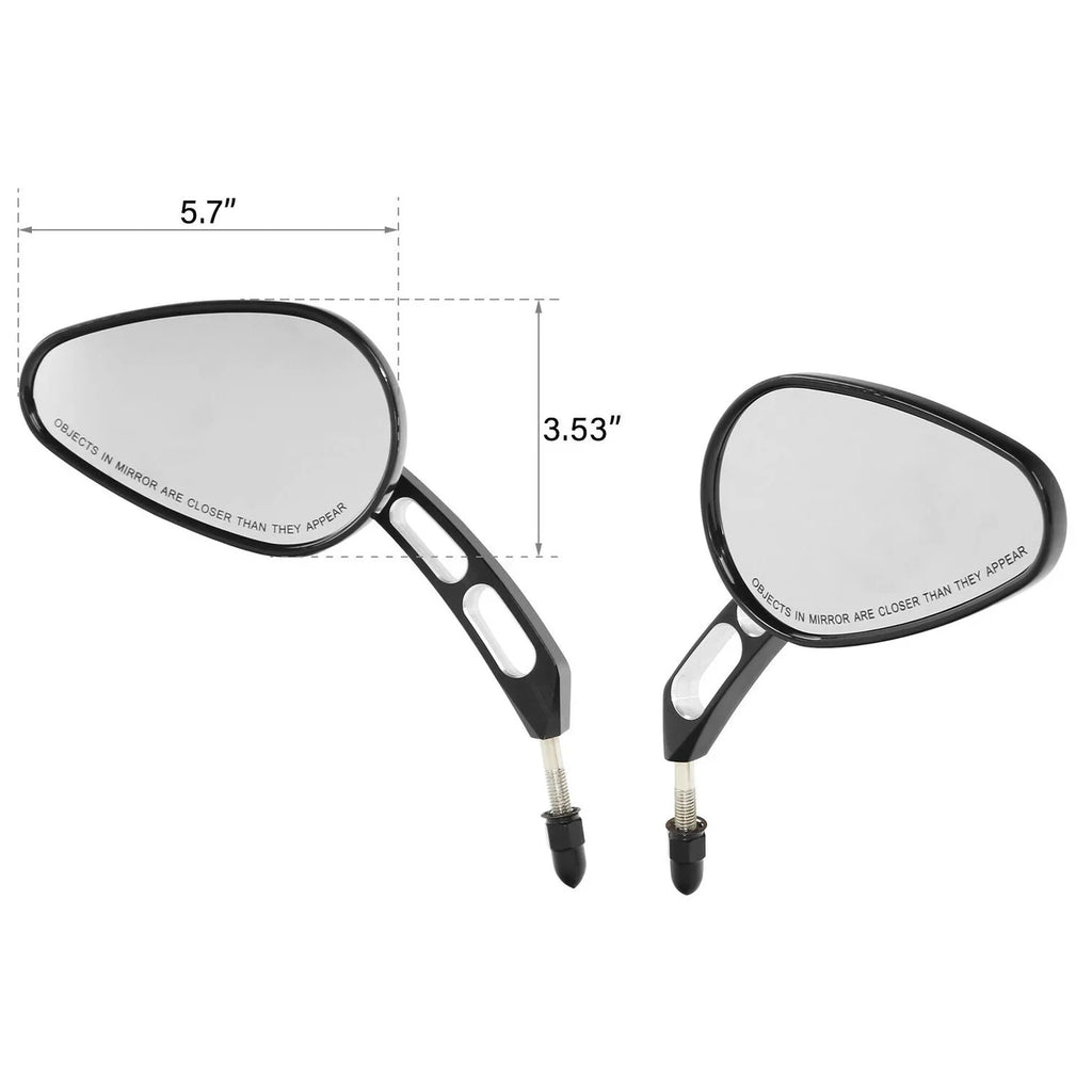 Teledu Dark Rear View Mirrors Harley Softail Deluxe FLSTN Fits 2005-2017 Fits 2016 8mm