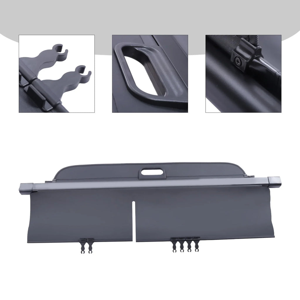 Wuzstar Retractable Cargo Cover Rear Trunk Area Privacy Security Shield Shade Cover for Jeep Cherokee Dark