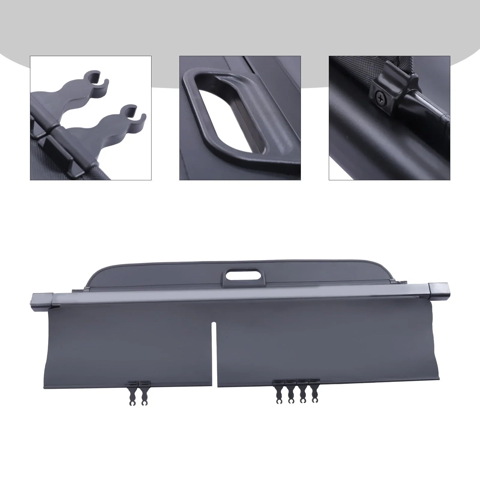 Wuzstar Retractable Cargo Cover Rear Trunk Area Privacy Security Shield Shade Cover for Jeep Cherokee Dark