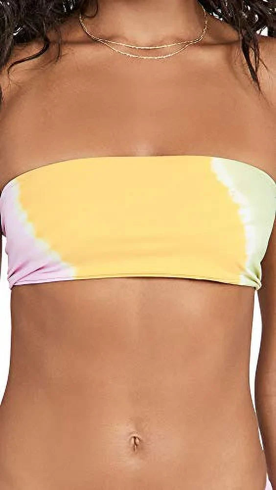L Space Women's Beach Wave Bandeau Bikini Tops, Yellow, X-Small