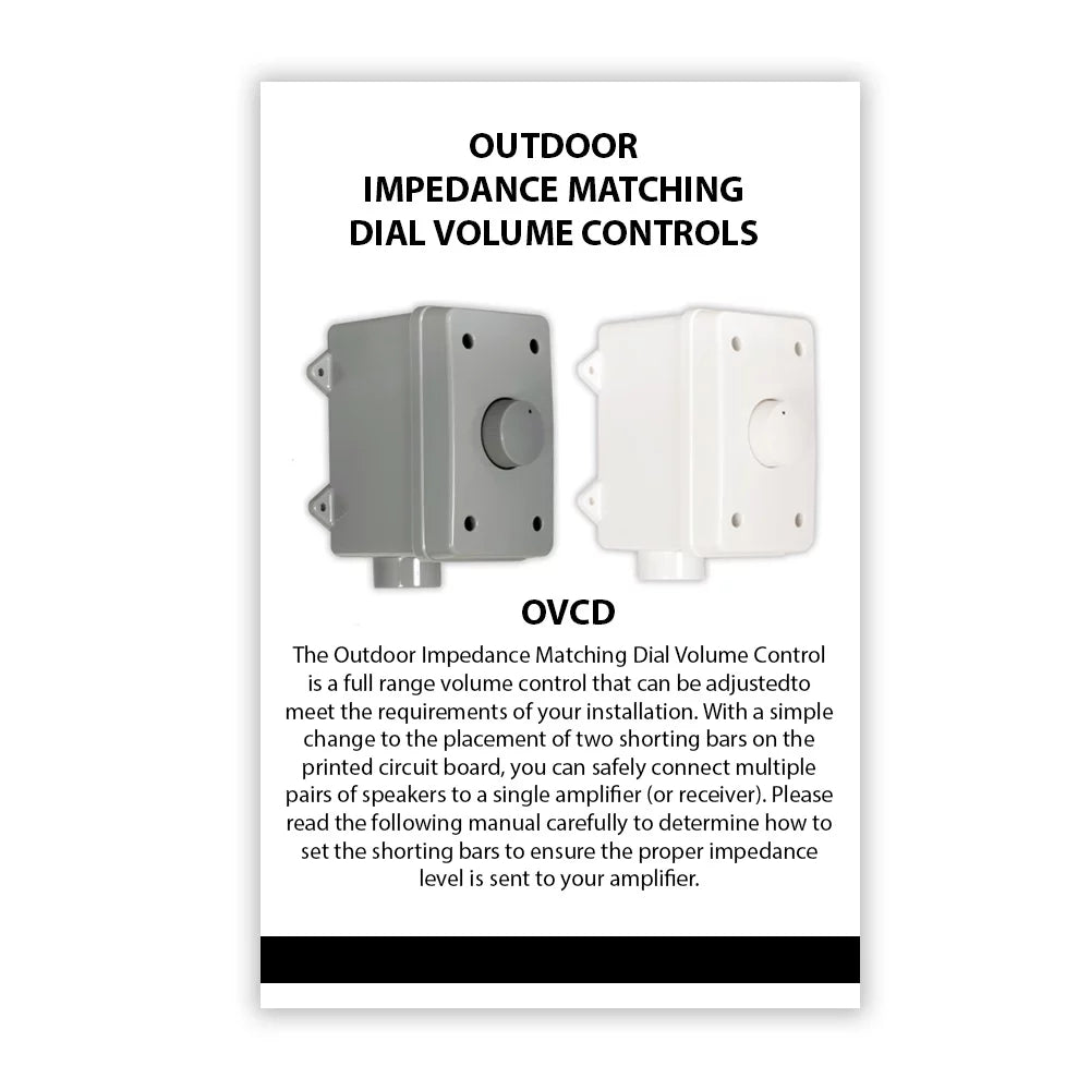 Theater Solutions OVCDG Outdoor Volume Controls Gray Weatherproof 6 Piece Set