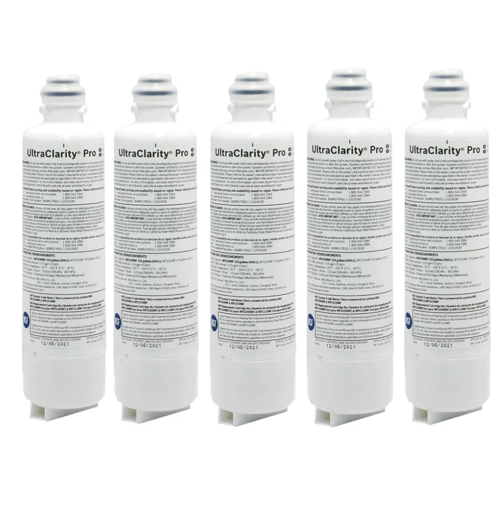 Bosch Ultra Clarity Pro BORPLFTR50 Refrigerator Water Filter,High compatibility 5 Pcs