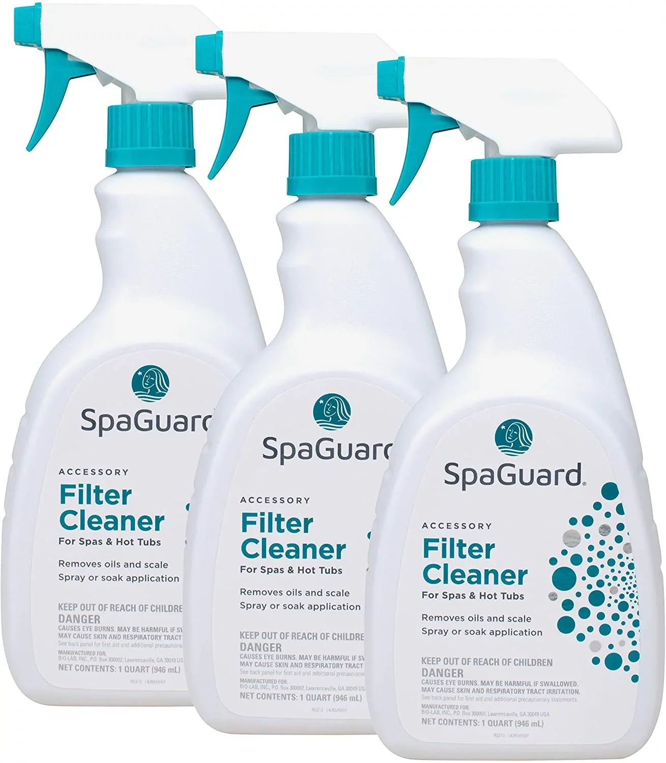 SpaGuard Filter Cleaner, For Spas & Hot Tubs, 1 qt, (Pack of 3)