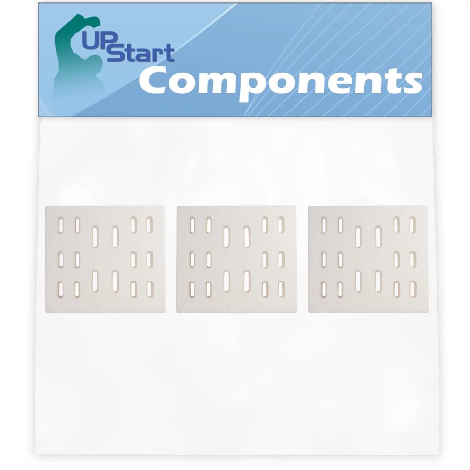 3-Pack BBQ Grill Heat Shield Plate Tent Replacement Parts for Bakers Chefs Regal04CLP - Compatible Barbeque Ceramic Flame Tamer, Guard, Deflector, Flavorizer Bar, Vaporizer Bar, Burner Cover 8"