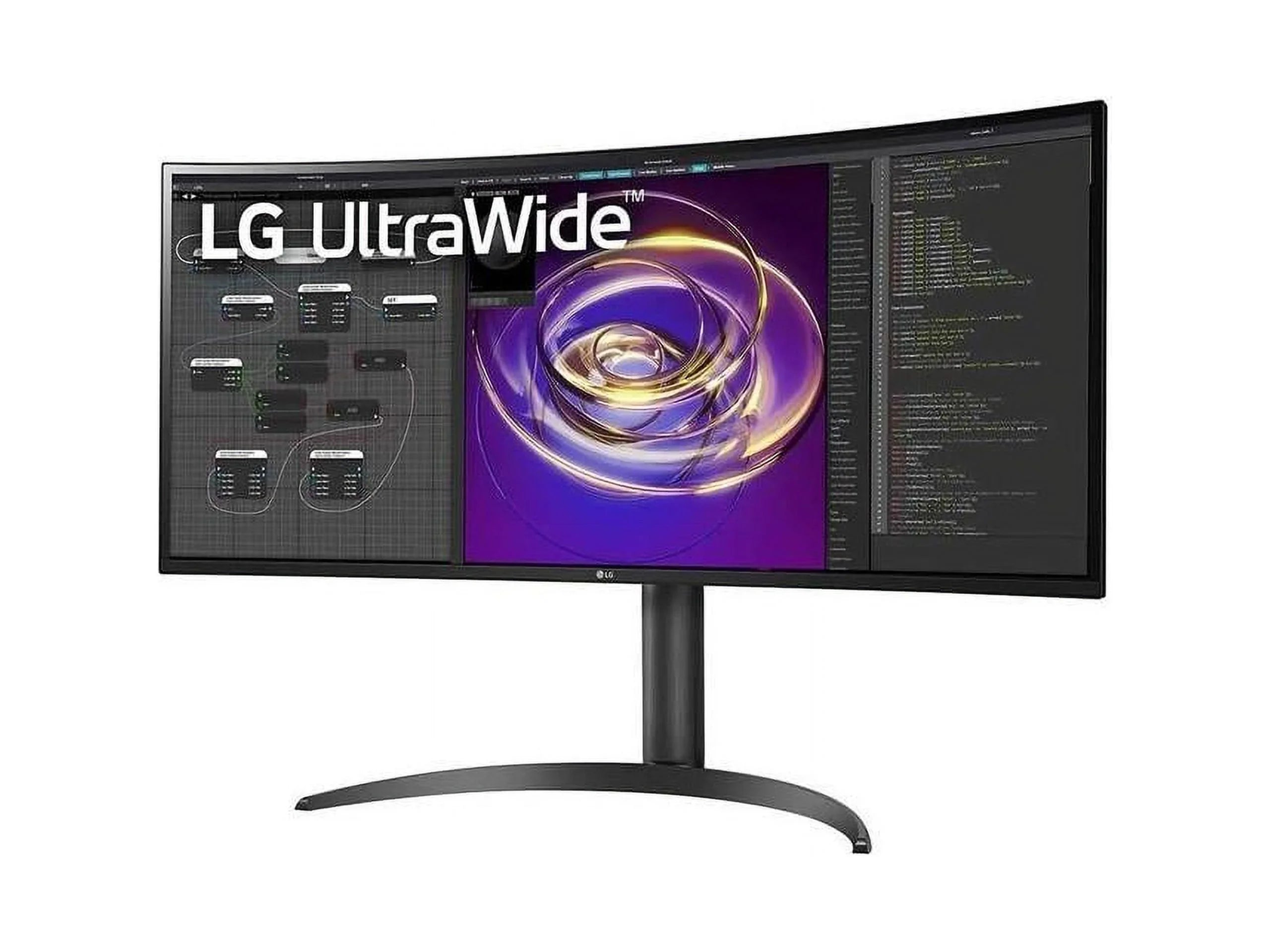 Ultrawide 34BP85CN-B 34" UW-QHD Curved Screen Edge LED Gaming LCD Monitor - 21:9 - Glossy Jet Jet Hairline, Textured Ebony - 34" Class - In-plane Switching (IPS) Technology - 3440 x