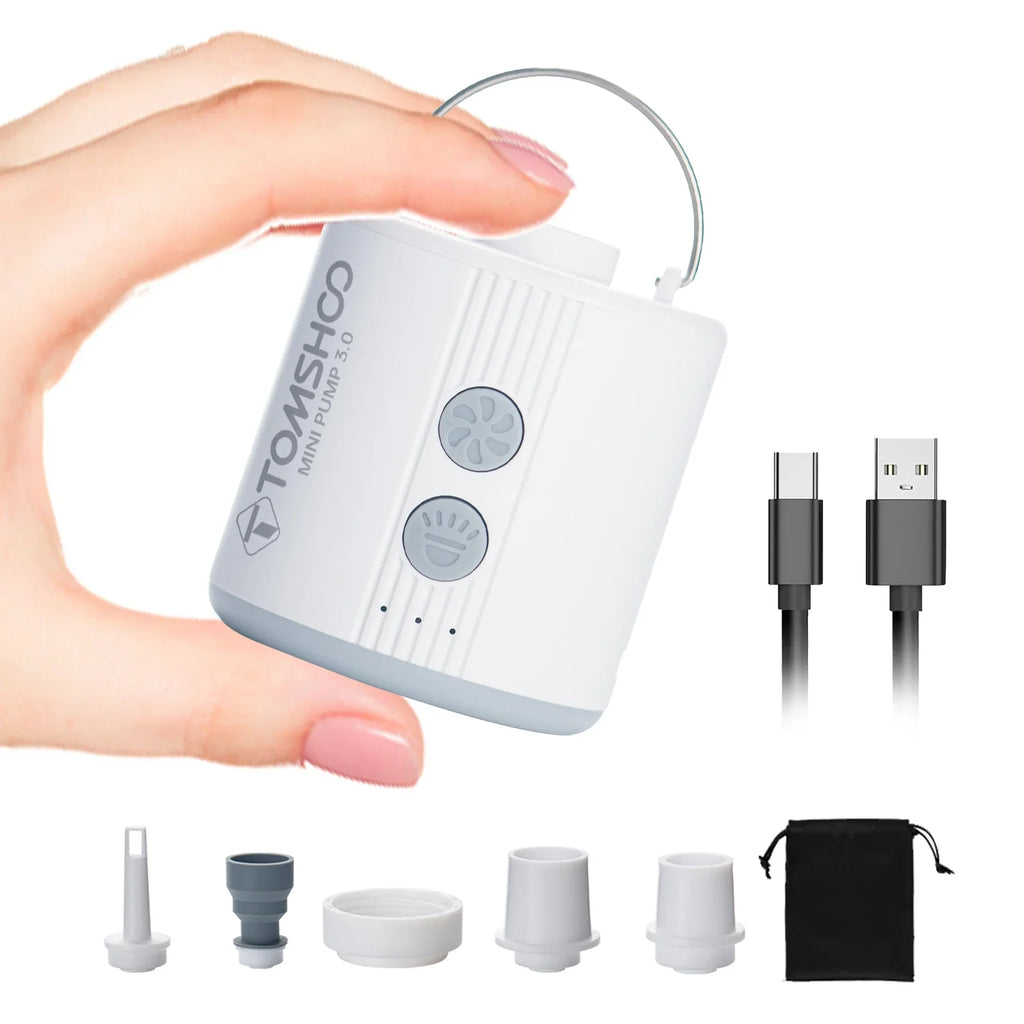 TOMSHOO Electric inflator,Portable Inflator Pool Air Pump With Led Air Pump With Led Reable Inflator Pool Air Bed Funien Dsfen Huiop Laoshe