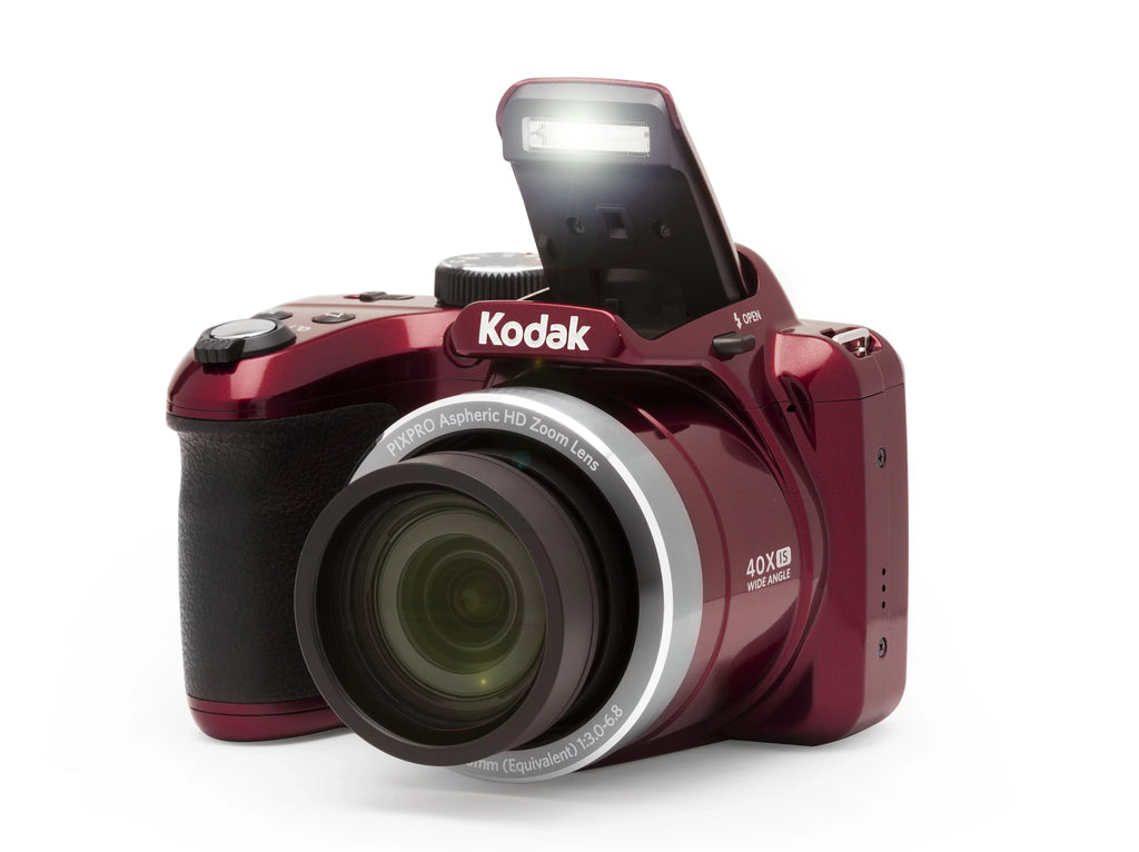 KODAK PIXPRO AZ401 Bridge Digital Camera - 16MP 40X Optical Zoom HD720p video (Red)