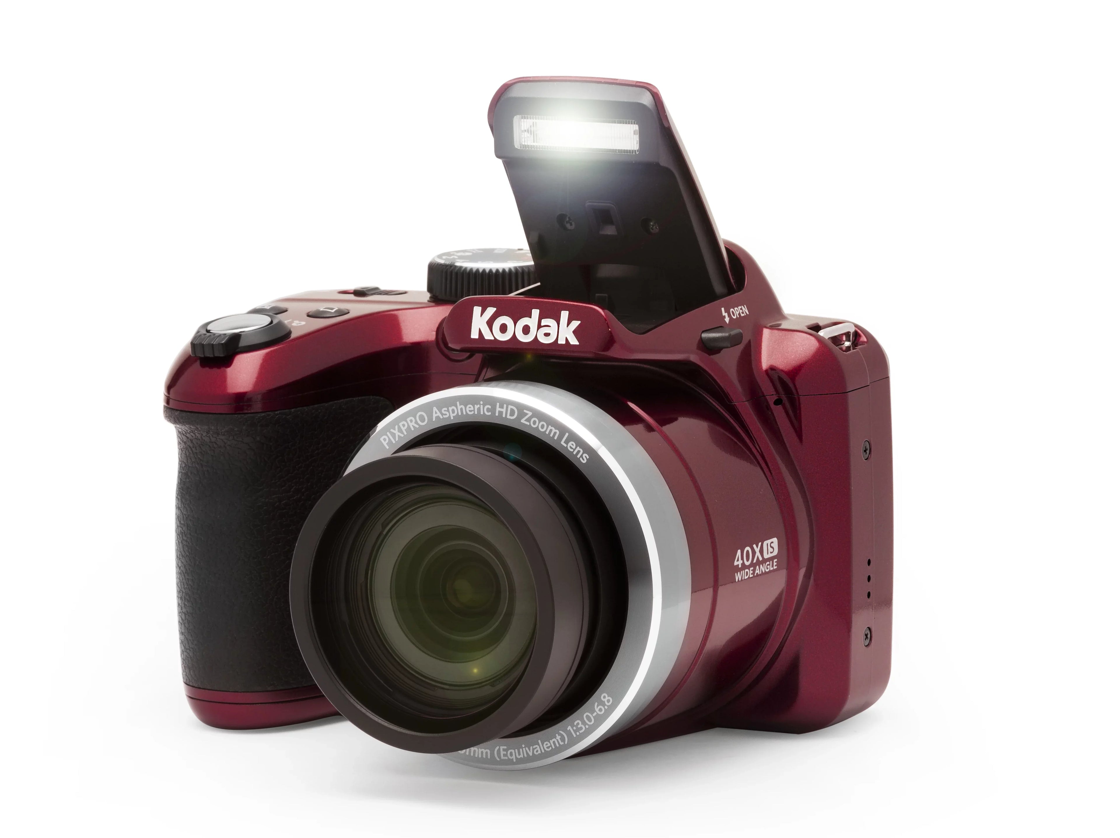 KODAK PIXPRO AZ401 Bridge Digital Camera - 16MP 40X Optical Zoom HD720p video (Red)