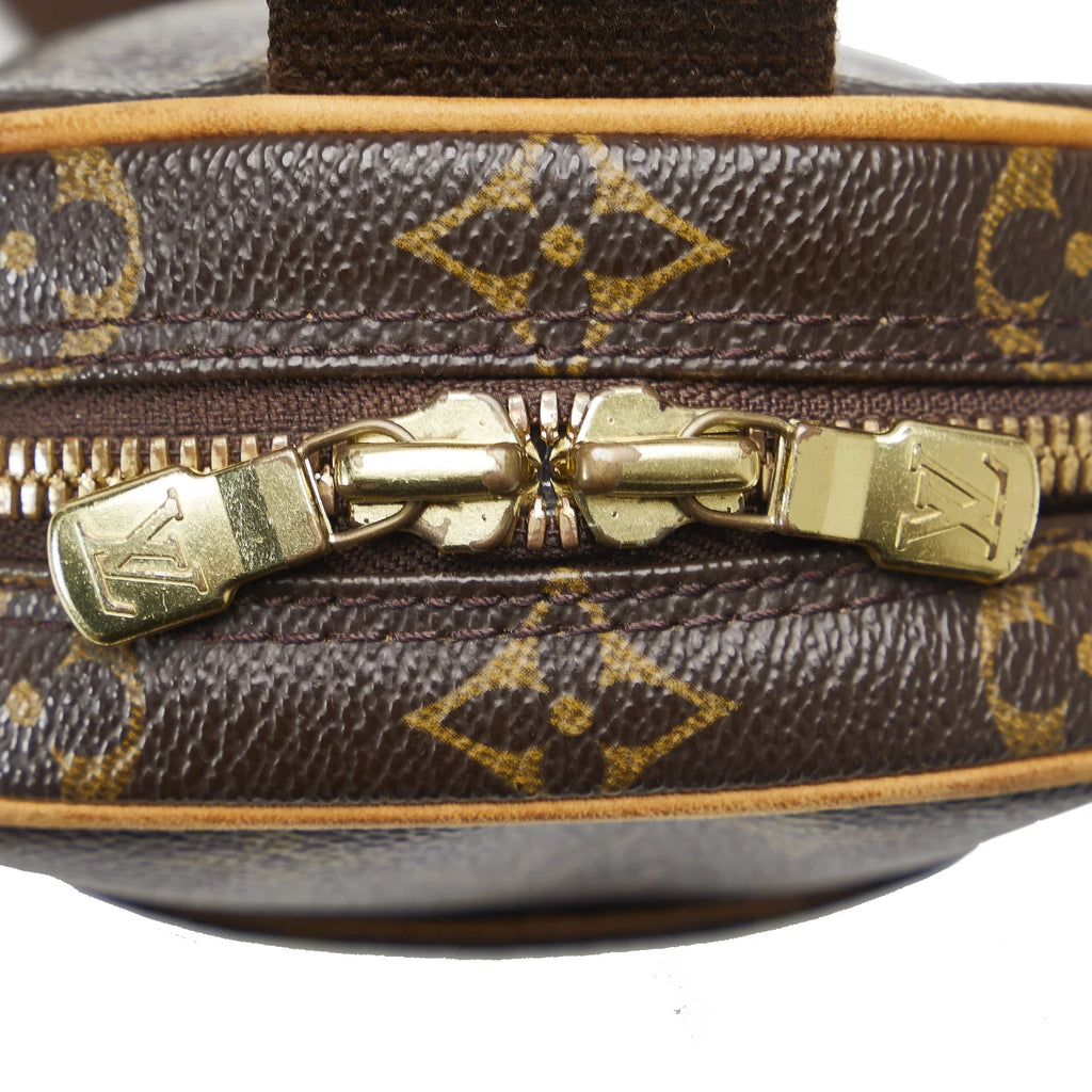 Pre-Owned Authenticated Louis Vuitton Monogram Pochette Gange Canvas Brown Crossbody Bag Unisex (Good)