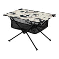 Cute Cat Footprint Camping Folding Table Portable Beach Table with Storage Bag Compact Picnic Table for Outdoor Travel Fishing BBQ