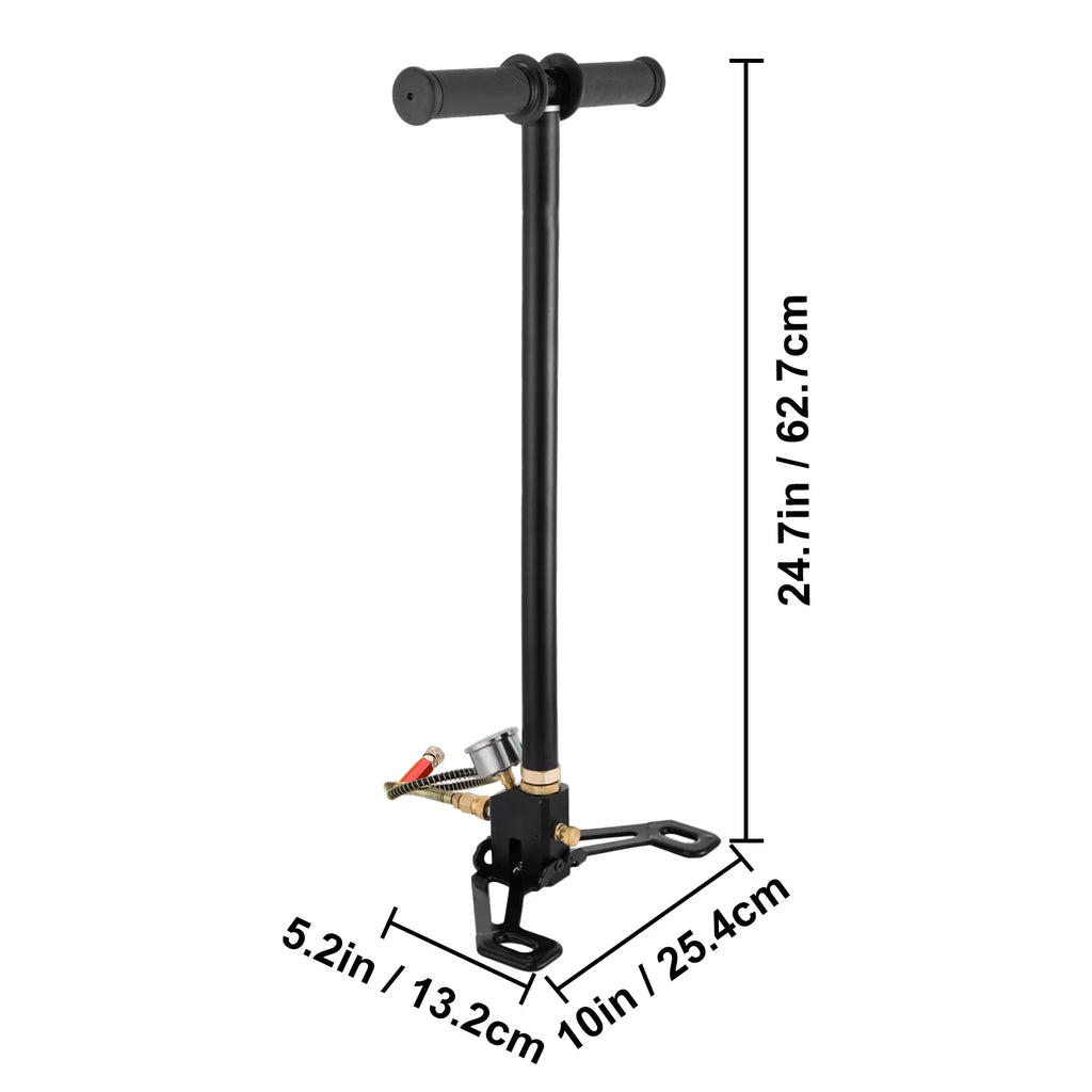 BENTISM 3 Stage PCP Air Gun Rifle Filling Stirrup Pump Hand Pump 4500PSI Charging Jet New