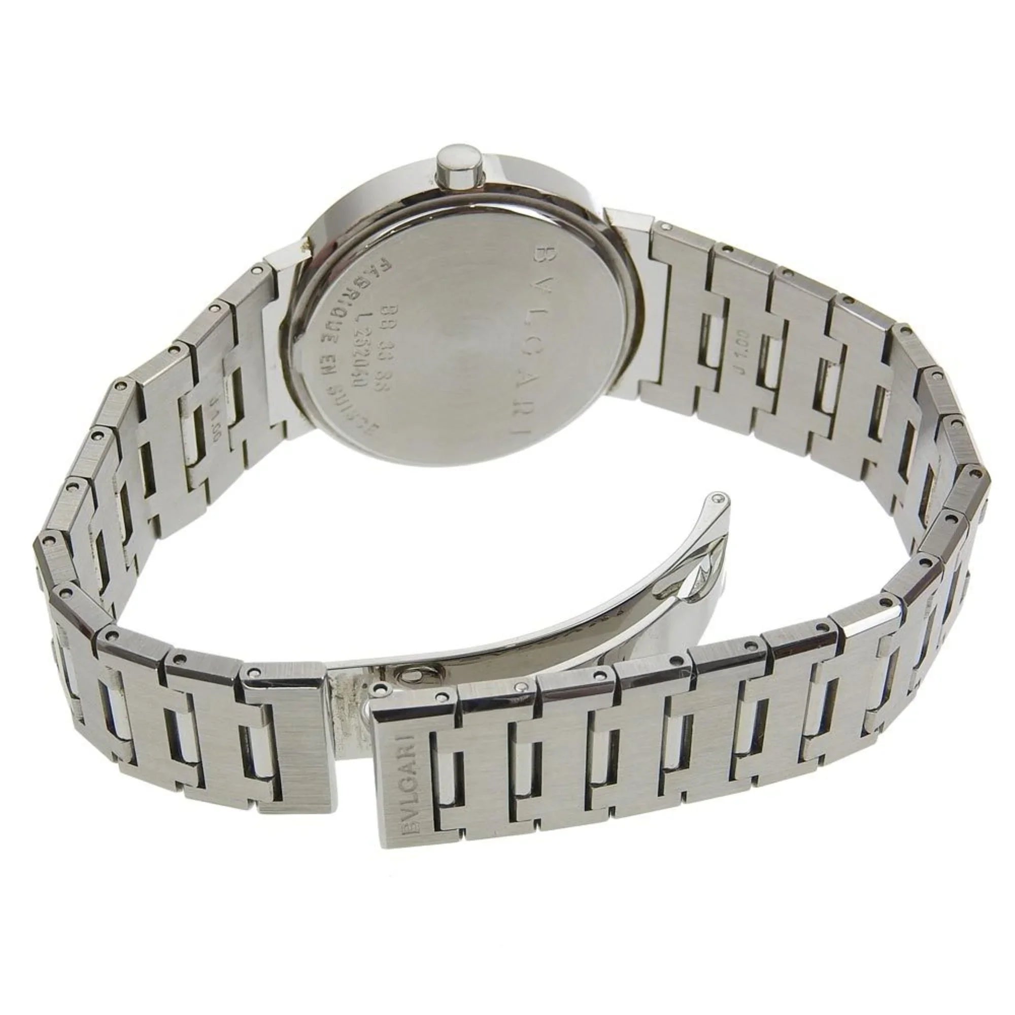 Pre-Owned Bvari BVARI Watch BB33SS Stainless Steel Quartz Analog Display Jet Dial Buari Men's I220823033 (Fair)