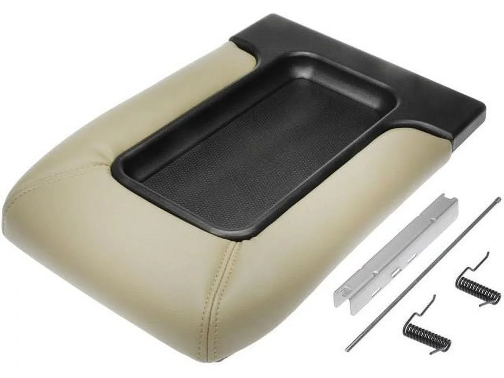 Console Lid - Tan - Compatible with 2001 - 2006 Chevy Silverado 1500 with Split Bench Seat 2002 2003 2004 2005