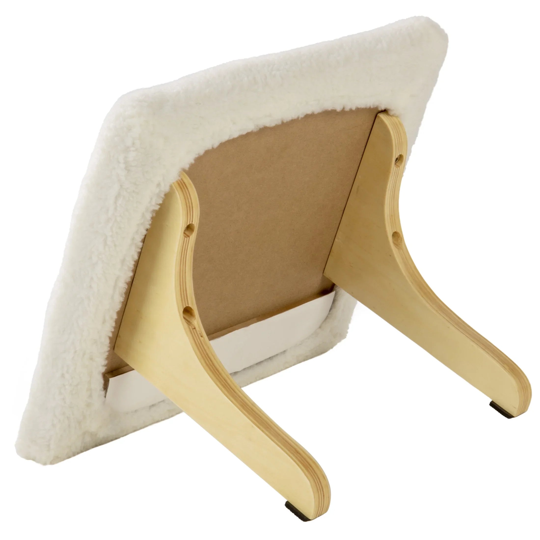 SmartyKat Paw Perch Padded Self-Adhesive Windowsill Mounted Cat Perch & Plush Cover, Cream