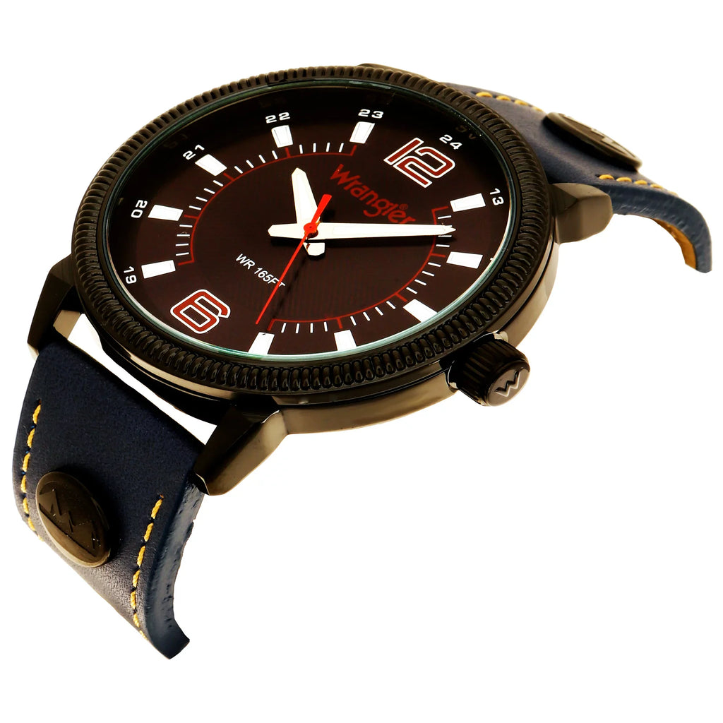 Wrangler 48.5mm Ebony Dial, Blue Strap Watch