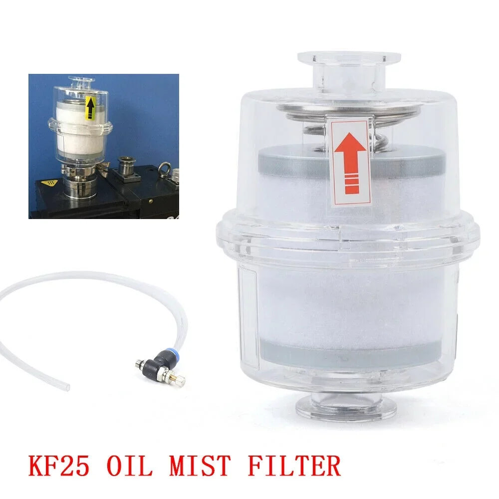 TFCFL Oil Mist Filter for Vacuum Pump Fume Separator Exhaust Filter KF25 White