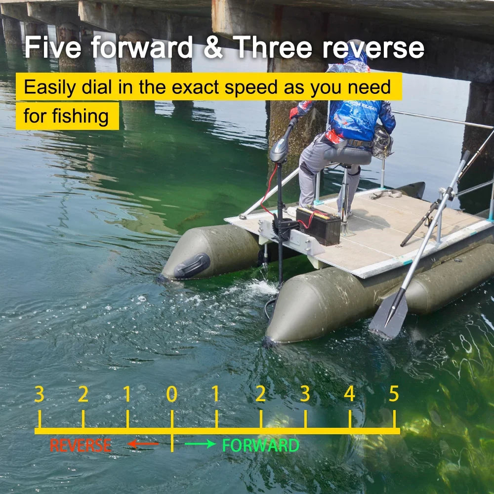 AQUOS Haswing Osapian Jet 12V 55LBS 36inch Shaft Transom Mount Trolling Motor