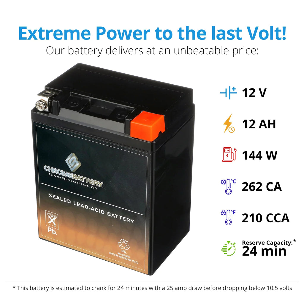 Ytx14Ahl-Bs Snowmobile Battery For Arctic Cat Cougar 1994