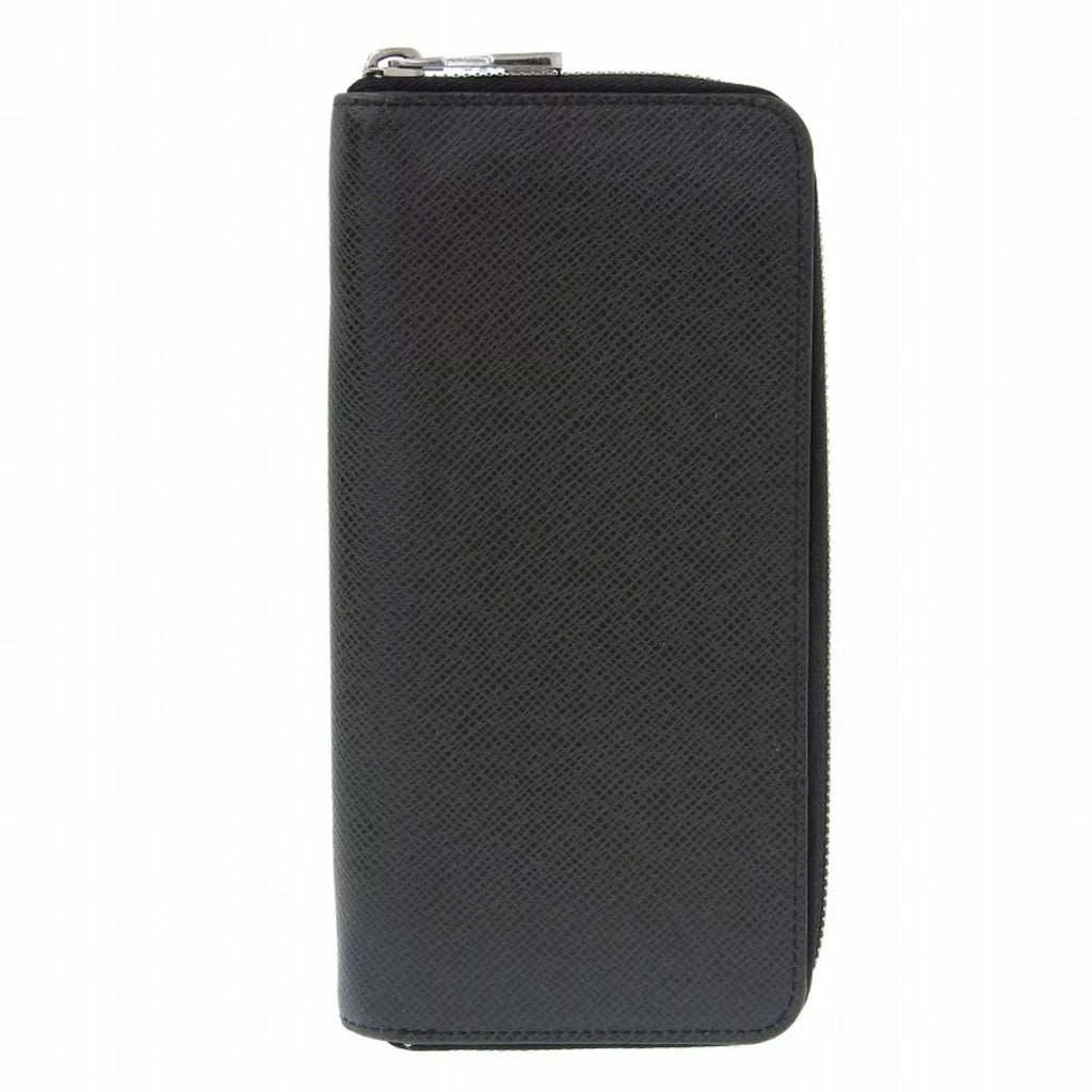 Pre-Owned Louis Vuitton LOUIS VUITTON Taiga Zippy Wallet Vertical Round Zipper Long Noir M30503 (Good)