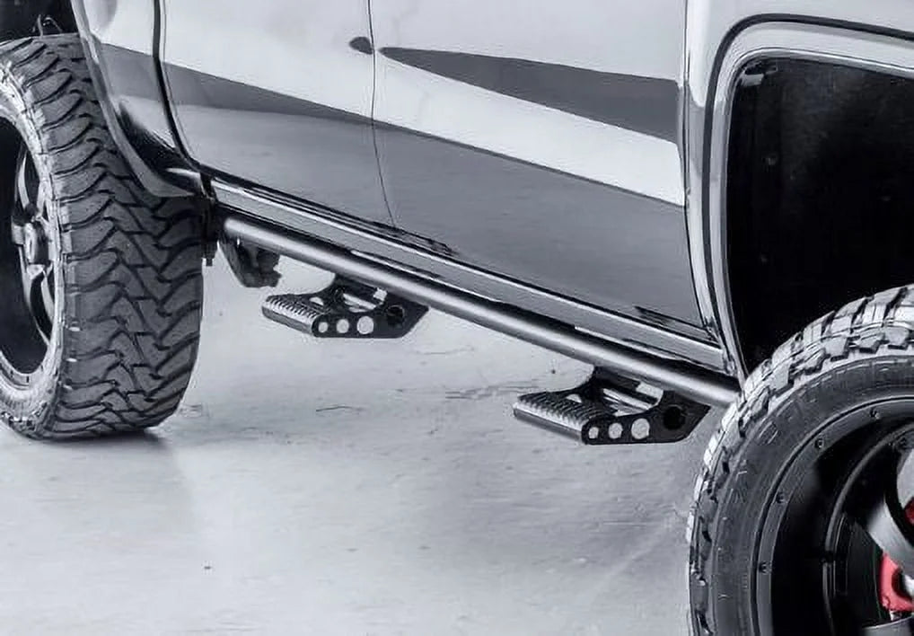 N-Fab by RealTruck Rkr Rails | Textured Dark | T074Rkrqc | Compatible with 2007-2021 Tundra Double Cab All Beds, SRW Gas